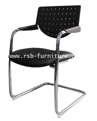 เก้าอี้ทำงาน พนักพิงเปลือก PP ที่นั่งเบาะหนัง รับน้ำหนัก 120 KG รหัส 1410