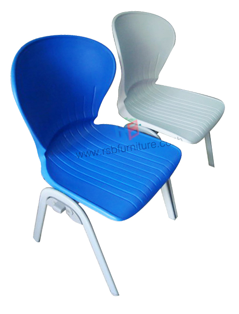 เก้าอี้สำนักงานโพลีตัวโบว์ พนักพิงรับกับหลัง สามารถเกี่ยวเป็นแถวได้ รหัส 265