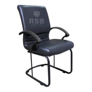 เก้าอี้สำนักงาน ขาเหล็กตัว C พ่นสีดำ รหัส 830