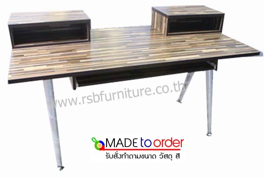 โต๊ะคอมพิวเตอร์ ขาเหล็กตัว V เหล็กหนา ขนาด 150 x 90 cm รหัส 1205