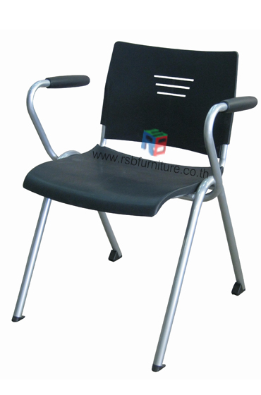 เก้าอี้สำนักงาน โครงเหล็กหนา มีที่เท้าแขน รับน้ำหนัก 150 KG รหัส 2457