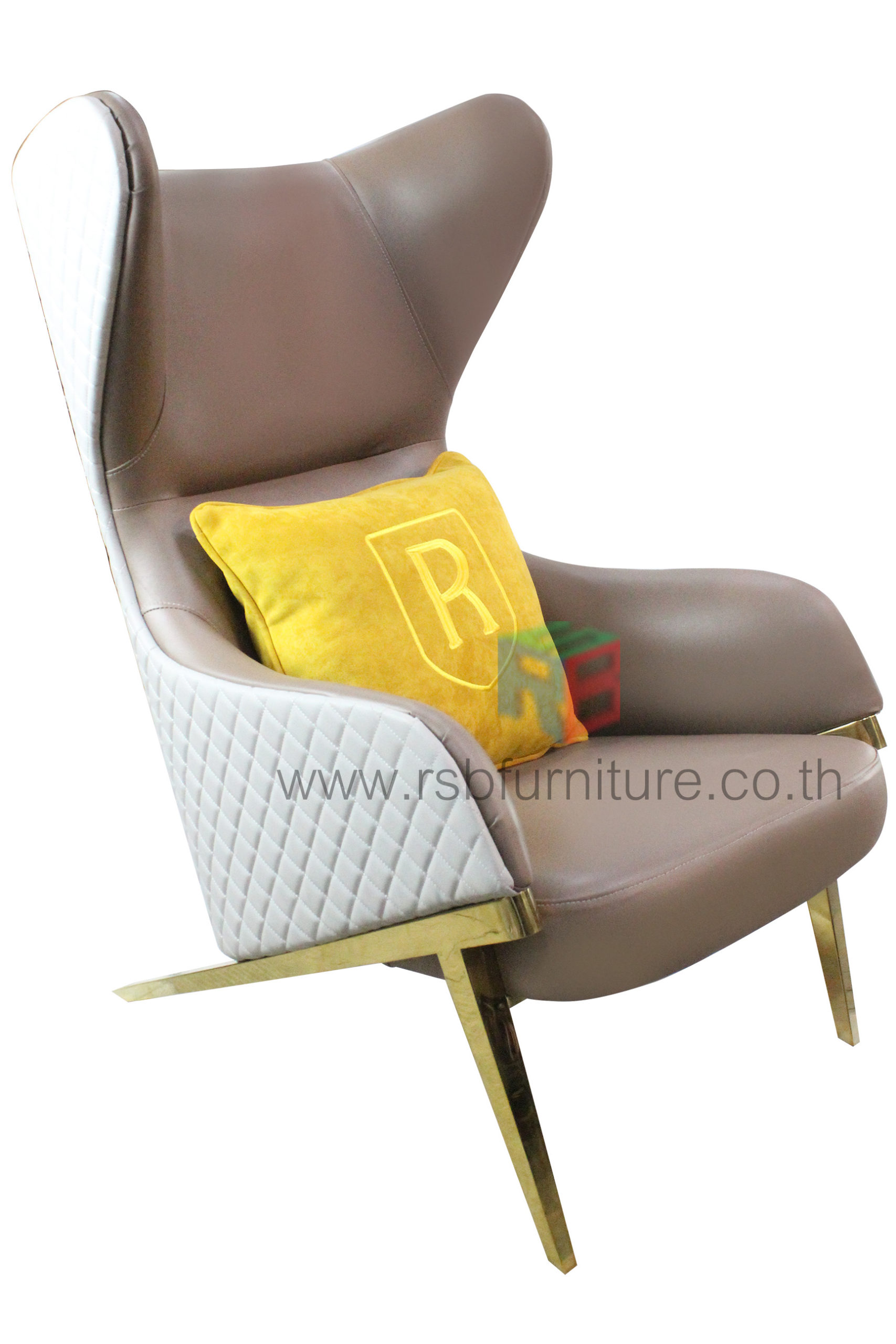 เก้าอี้ Lounge Chair ขาอลูมิเนียม rosegold รหัส 2741