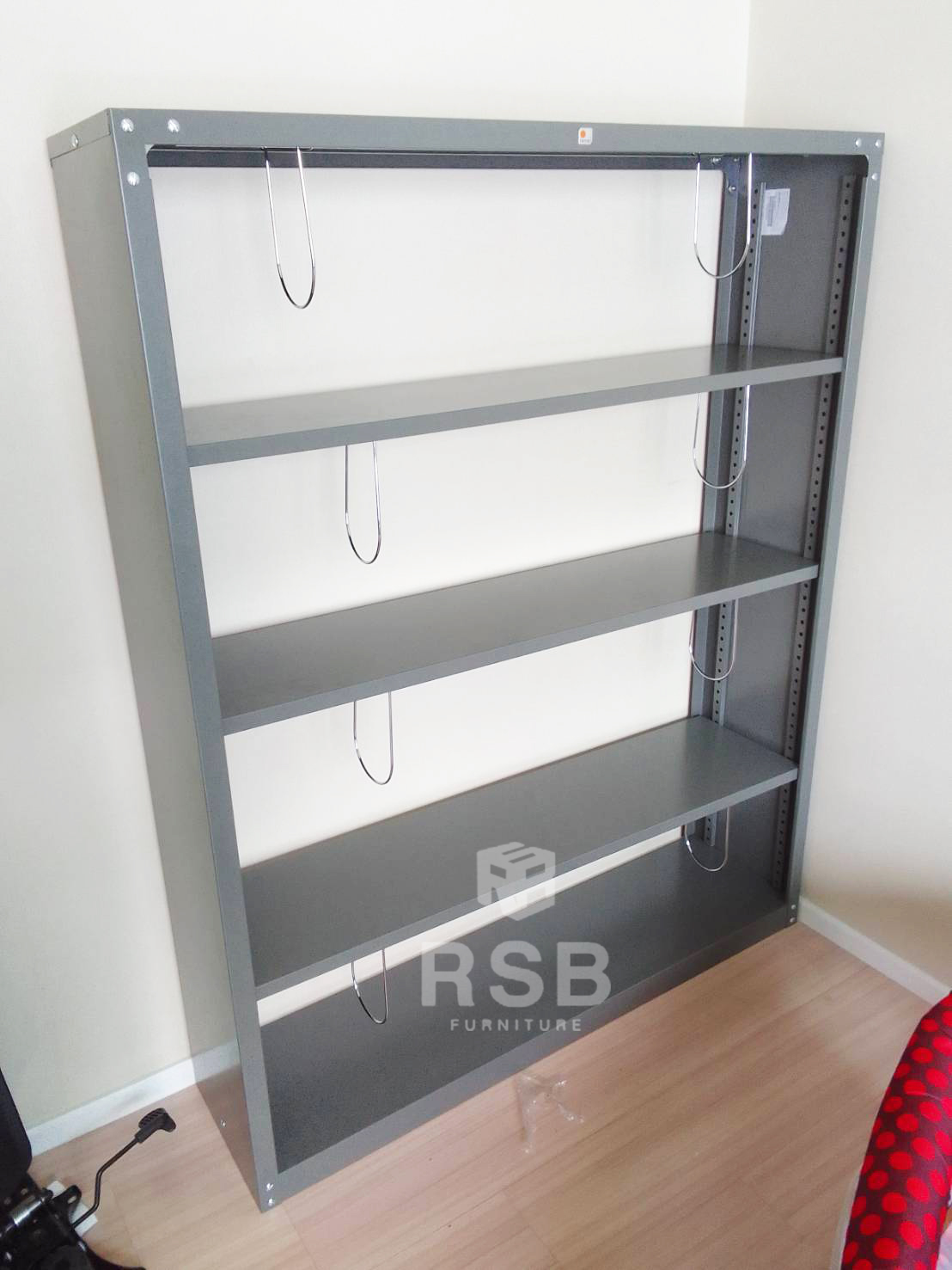 ภาพถ่ายจากหน้างานที่นำชั้นเหล็ก 4 ชั้น ยี่ห้อ TAIYO รุ่น S-205 ไปจัดส่งค่ะ