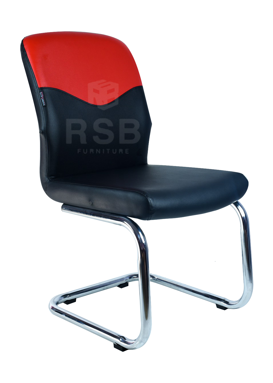 เก้าอี้สำนักงาน ขาเหล็กเงา ตัว C สามารถเปลี่ยนสีหนังได้ รหัส 3010