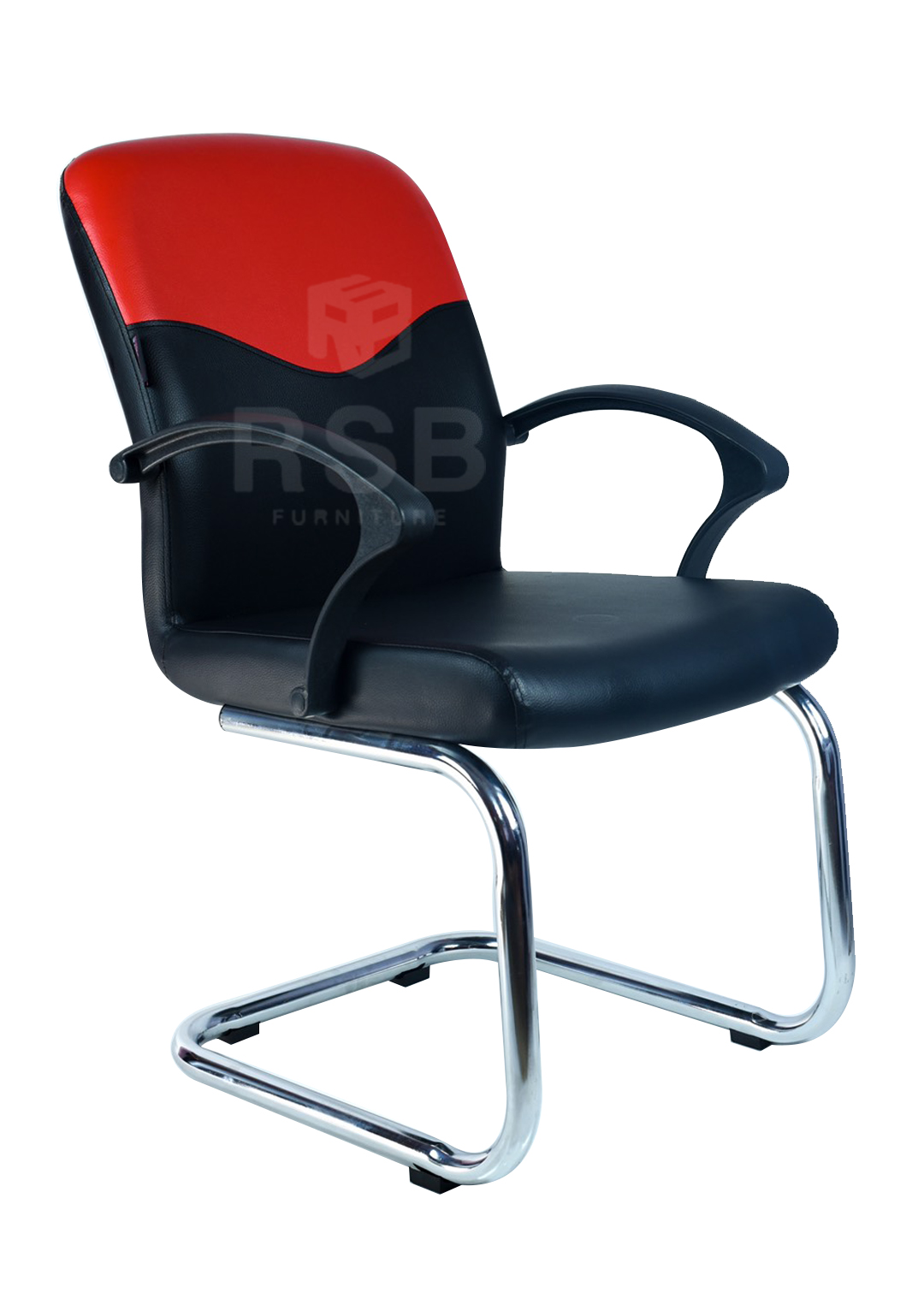 เก้าอี้สำนักงาน ขาเหล็ก ตัว C แขนไฟเบอร์ สามารถเลือกสีหนังได้ รหัส 3011