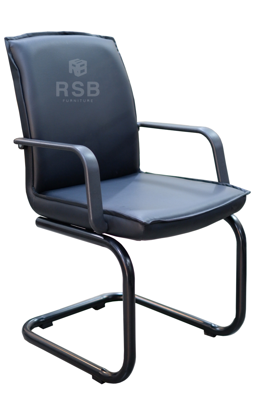 เก้าอี้สำนักงาน ขาเหล็ก ตัว C แขนไฟเบอร์ รุ่นโปรโมชั่น รหัส 3008