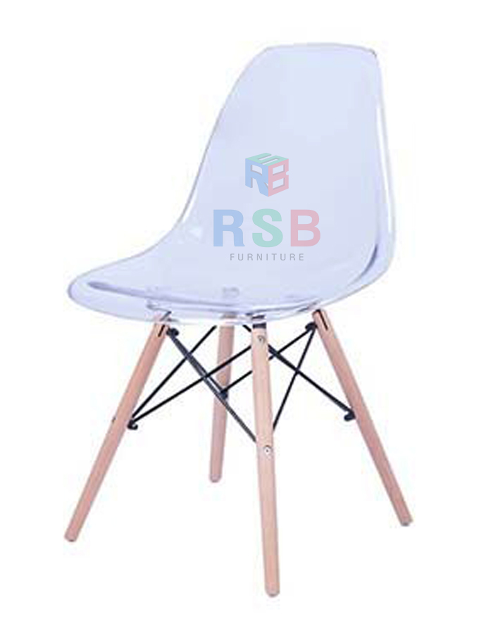 เก้าอี้ Design chair สไตล์สแกนดิเนเวียน ที่นั่งแบบใส รหัส 3108