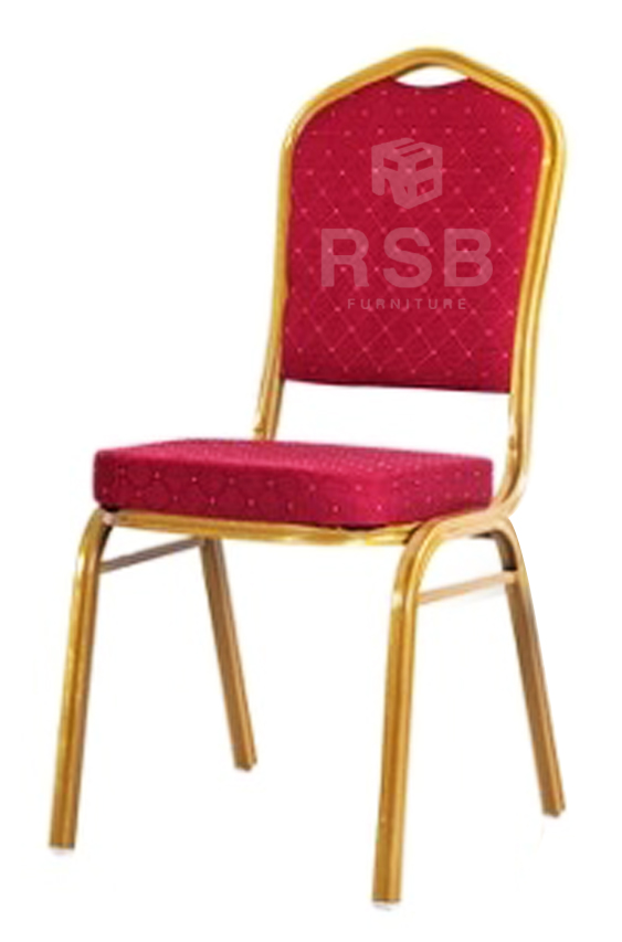 เก้าอี้จัดเลี้ยง โครงเหล็กสีทอง มีคานคาดระหว่างขา รหัส 3154