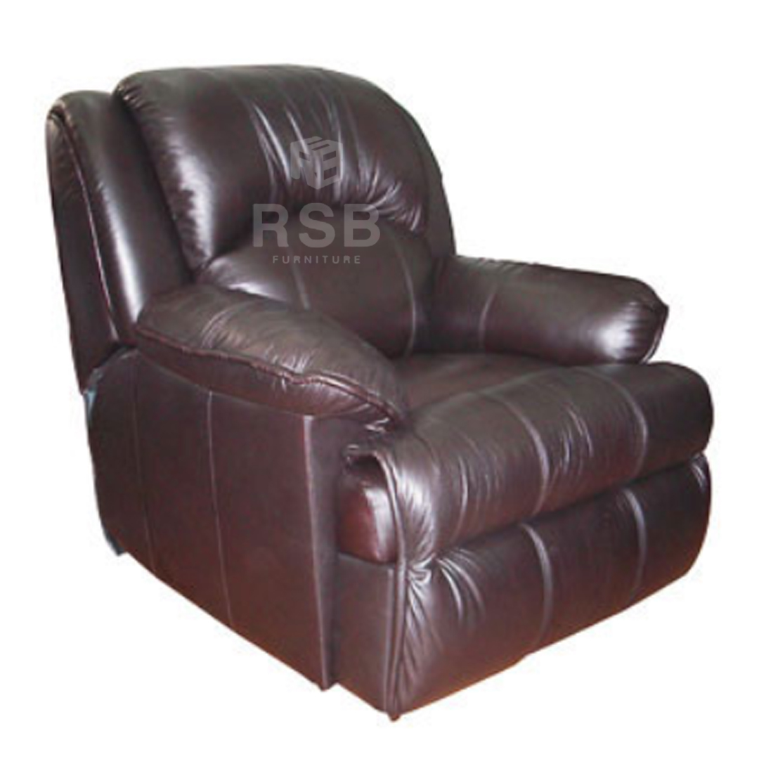 เก้าอี้โซฟา SURE จำนวน 1 ที่นั่ง เบาะหนังสามารถปรับเอนนอนได้ รหัส 3128