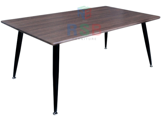 โต๊ะทานอาหาร TOP ไม้ โครงขาเหล็ก ขนาด W 120 x 70 cm รหัส 3563
