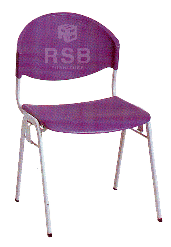 เก้าอี้จัดเลี้ยง โพลี มีตัวเกี่ยวข้างไว้เกี่ยวที่นั่ง ขาเหล็ก รหัส 3569