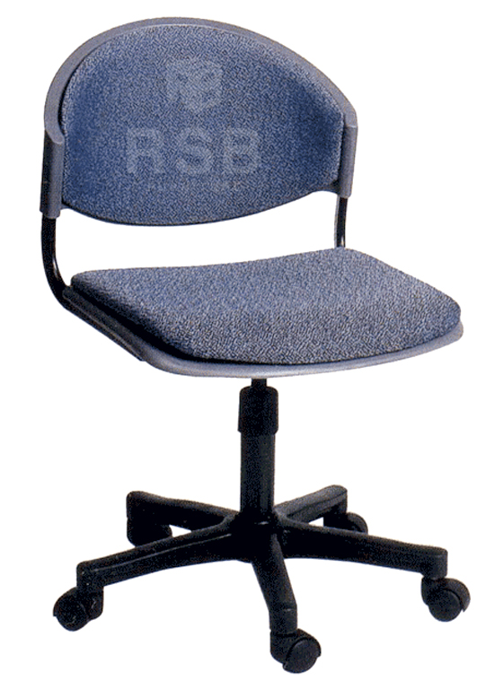 เก้าอี้สำนักงาน ไม่มีแขน พนักพิงและที่นั่งเบาะ มีล้อเลื่อน รหัส 3573