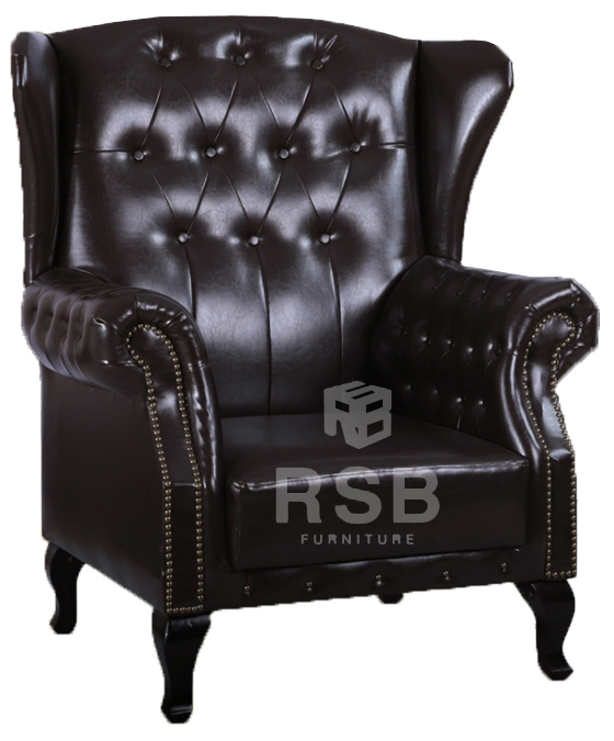 เก้าอี้ armchair หนังแท้ 1 ที่นั่ง รุ่น Pharaoh รหัส 3629