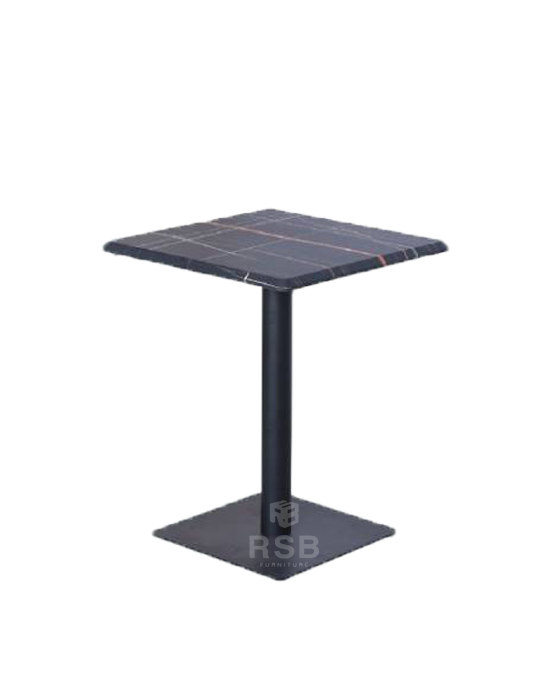 โต๊ะ top ไม้ลายหิน โครงขาเหล็ก รับน้ำหนักได้ดี รหัส 3684