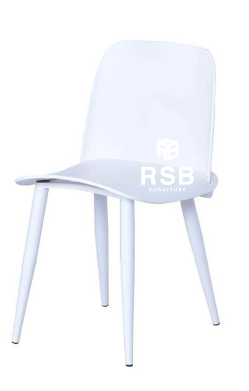 เก้าอี้ DESIGN CHAIR สีขาว ที่นั่งดัดขึ้นรูป รหัส 3665