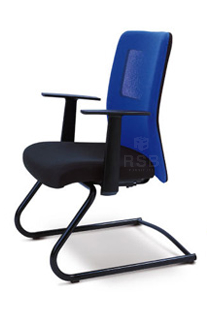 เก้าอี้สำนักงาน ขาเหล็กตัว C พนักพิงตาข่าย ทรงSandwich พิงเอนเข้ารูปสรีระ รหัส 3859