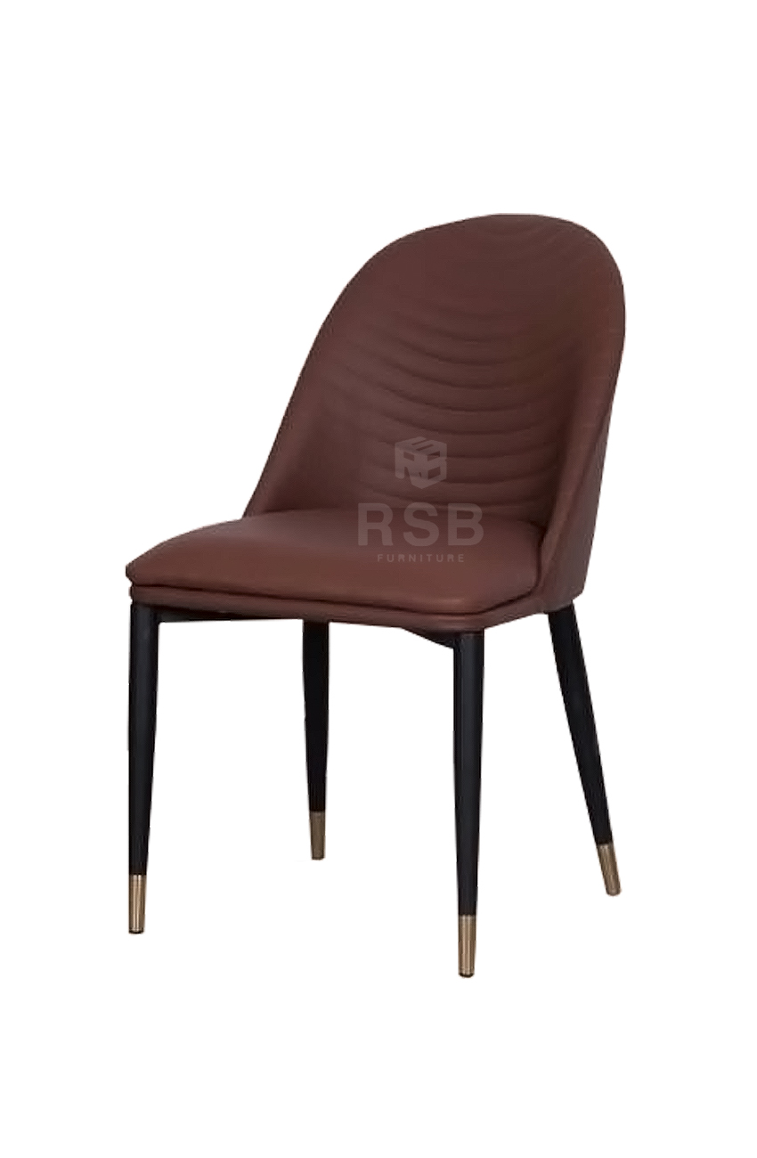 เก้าอี้ Design โครงขาเหล็ก เบาะหนัง รหัส 3958