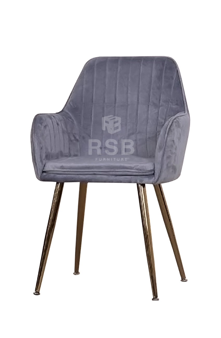 เก้าอี้ Design โครงขาเหล็ก เบาะผ้ากำมะหยี่ รหัส 3959