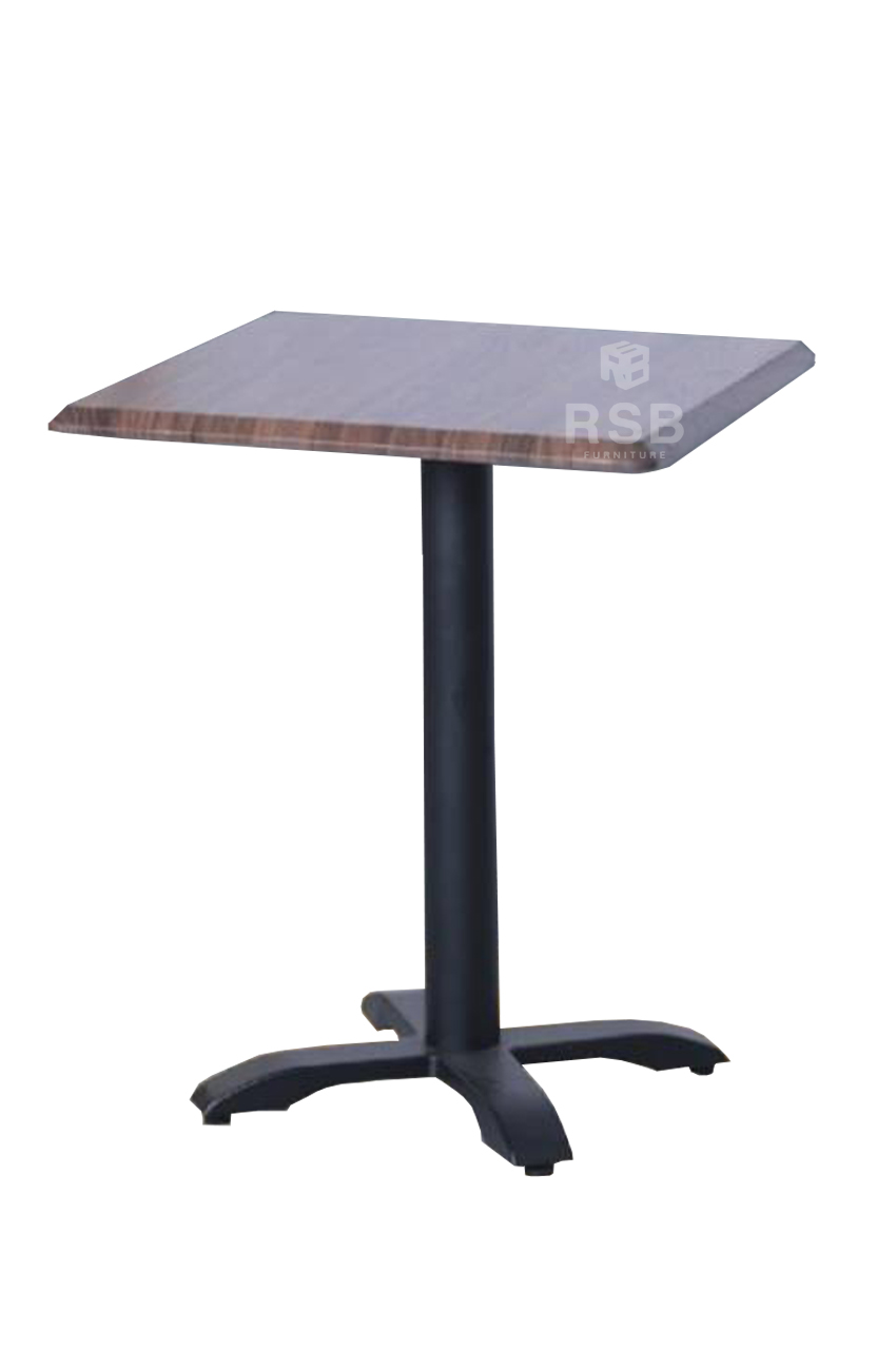 โต๊ะ โครงขาเหล็ก TOPไม้ ปิดผิวลายหิน ขนาด W60 x D60 x H74 cm. รหัส 3956