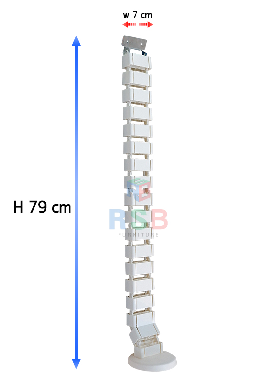 ท่อร้อยสายไฟ เก็บสายไฟ กระดูกงู ทรงเหลี่ยม จากพื้นถึงใต้โต๊ะ รหัส 3964