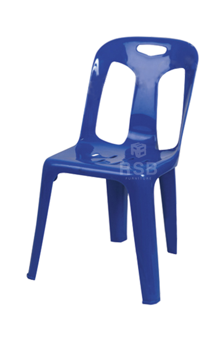 เก้าอี้พลาสติกหนาสีน้ำเงิน เกรด A รหัส 4003