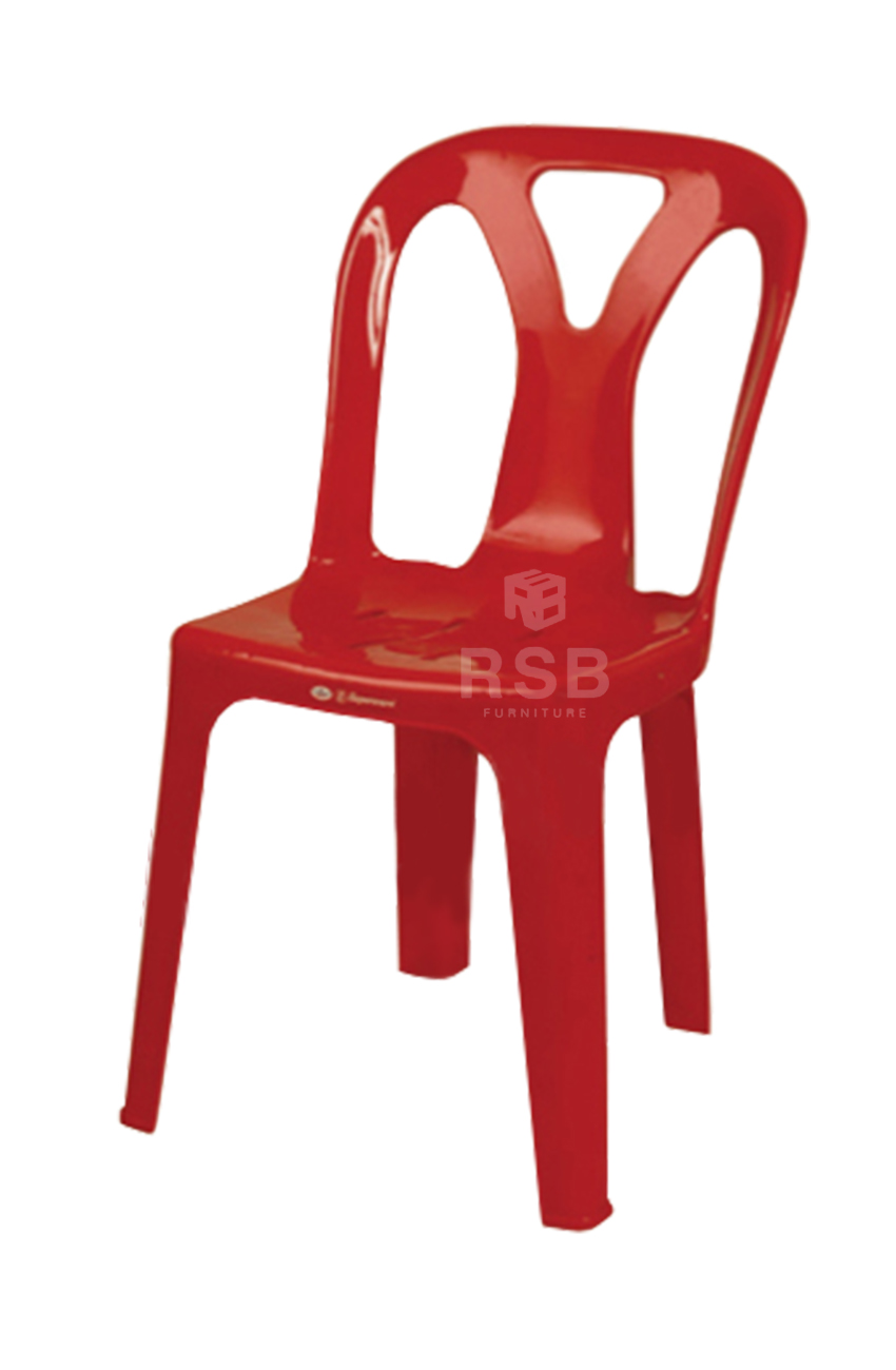 เก้าอี้พลาสติกสีแดง รหัส 4002