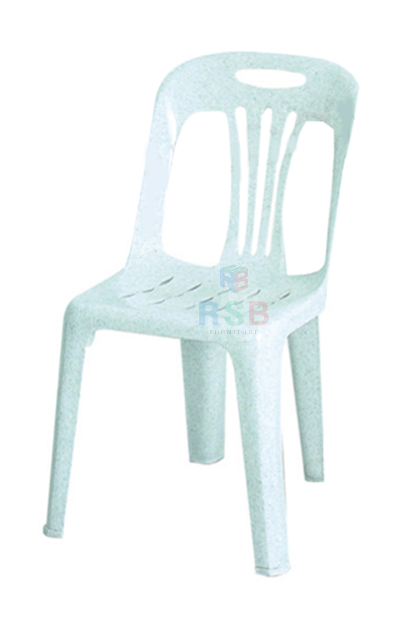 เก้าอี้พลาสติกสีขาว ลายหิน เกรด A รหัส 3999