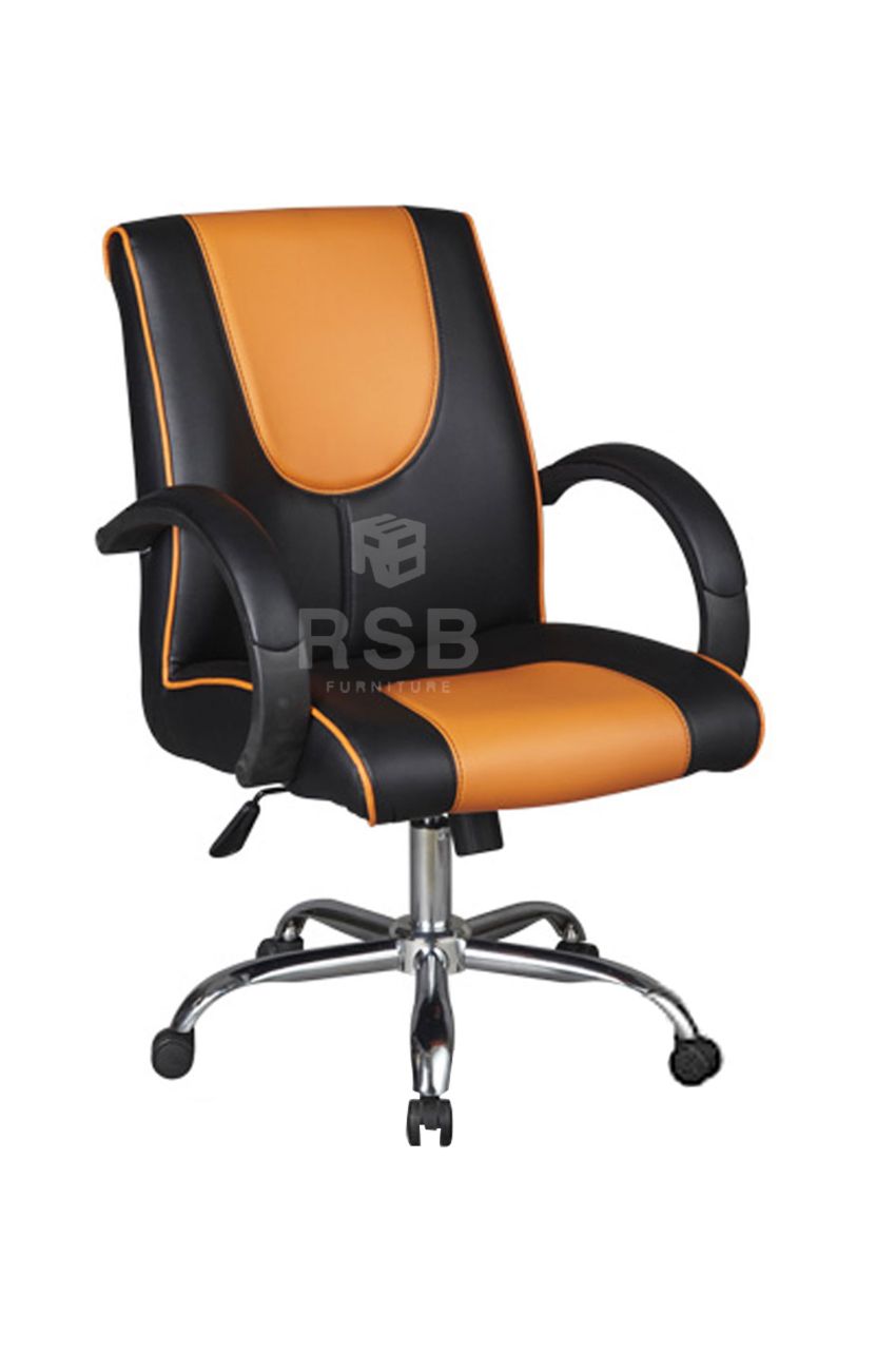 เก้าอี้สำนักงาน OFFICE พนักพิงระดับเตี้ย เบาะนุ่ม รหัส 4164