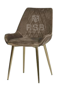 เก้าอี้ Design โครงขาเหล็กสีทอง เบาะผ้า รหัส 4342