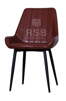 เก้าอี้ Design โครงขาเหล็ก เบาะหนัง รหัส 4343
