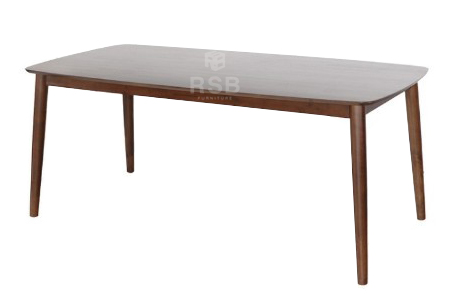 โต๊ะทานอาหาร TOP ไม้ โครงขาไม้ทรงกลม ขนาด W 190 x 70 cm รหัส 4385