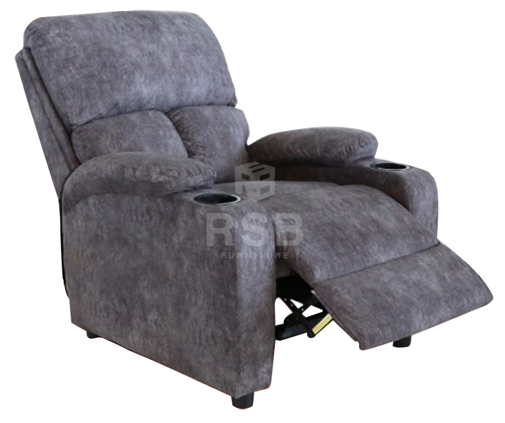 เก้าอี้พักผ่อน รีไคลเนอร์ หุ้มผ้า Soft tech ปรับนอนได้ รหัส 4376