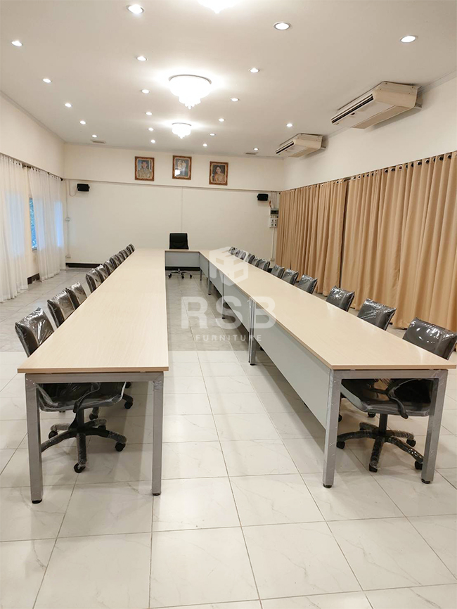 โต๊ะประชุม ตัวต่อ ขาเหล็กตรง ทรงตัว U มีตารางให้เลือก หลายขนาด ตั้งแต่ ...