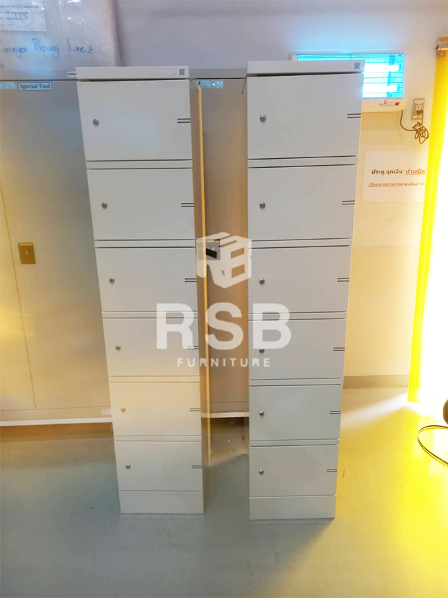 จัดส่งถึงที่เรียบร้อยค่ะ หน้างานนี้ลูกค้าได้เลือกซื้อตู้ล็อกเกอร์เหล็ก แบบ 6 ประตู ไว้สำหรับใส่ของค่ะ