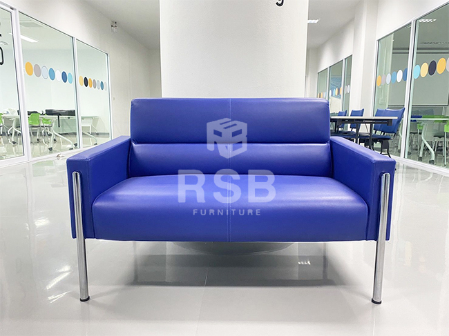 ภาพถ่ายจากหน้างานจริงค่ะ จัดส่งโซฟารับแขก ANFEEL มี 1 2 3 ที่นั่ง ลูกค้าเลือกใช้แบบ 2 ที่นั่ง ขนาด W131 x D74 x H86 cm ค่ะ