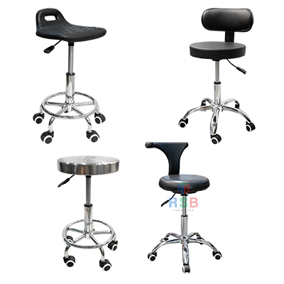 เก้าอี้บาร์ ทรงเตี้ย มีล้อ