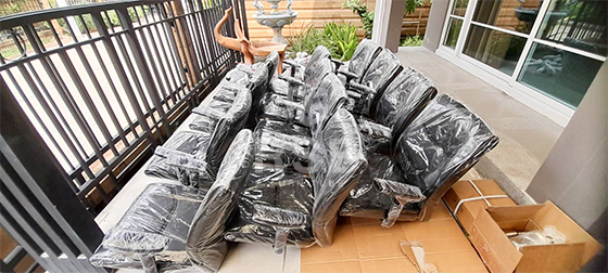 หน้างานนี้จัดส่งถึงที่แล้วค่ะ ลูกค้าต้องการเก้าอี้ทำงานให้พนักงานนั่งทำงานตัวใหม่ค่ะ