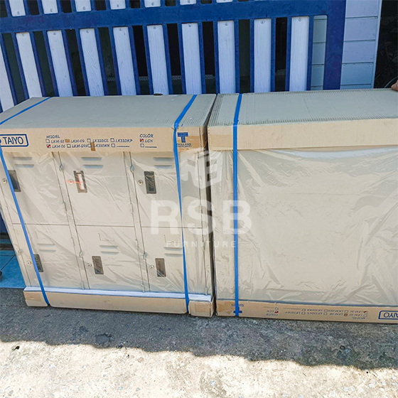 ภาพถ่ายจากหน้างานที่นำตู้ล็อคเกอร์ 6 ประตู ยี่ห้อ TAIYO รุ่น LKM-06