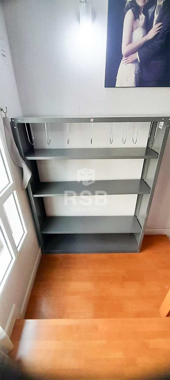 จัดส่งเรียบร้อยค่ะหน้างานนี้ลูกค้าสั่งซื้อชั้นวางหนังสือเหล็กหนา 4 ชั้น ยี่ห้อ TAIYO รุ่น S-205