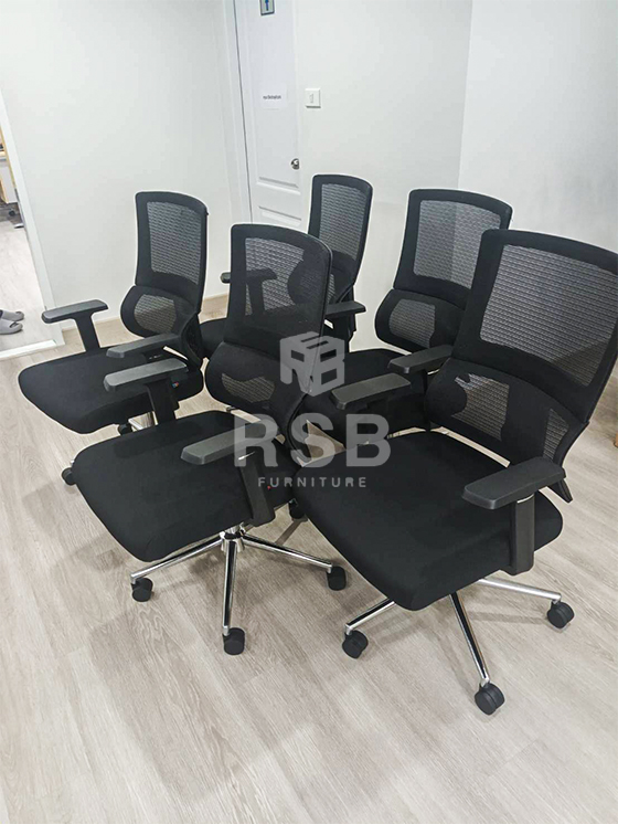 จัดส่งเสร็จเรียบร้อยสำหรับเก้าอี้เพื่อสุขภาพ พนักพิง 2 ชั้น หุ้มด้วยผ้าตาข่ายสเปค A