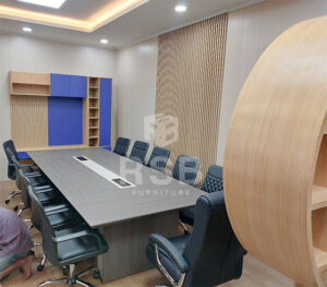 โต๊ะประชุมโครงขาไม้แบบหนา 3 ขา ขนาดกว้าง 320 x ลึก 140 cm รหัสสินค้า 4654 จัดส่งและประกอบติดตั้งเรียบร้อย