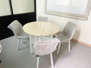 รีวิวภาพถ่ายจากหน้างาน จัดส่งโต๊ะประชุมทรงกลมพร้อมกับเก้าอี้อาหาร