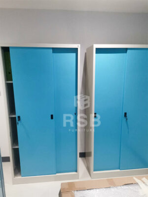 ภาพถ่ายจริงจากหน้างาน จัดส่งตู้เอกสารเหล็ก บานเลื่อนทึบสูง ยี่ห้อ KIOSK รุ่น SOD-18