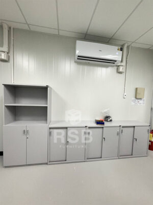 รีวิวภาพถ่ายจากหน้างาน จัดส่งตู้เอกสาร เมลามีนสีเทาล้วน ทั้ง 2 รุ่น