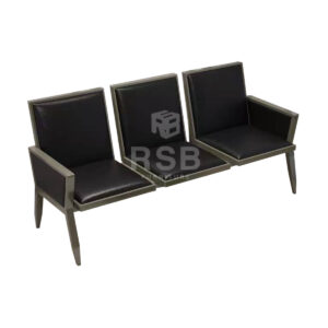 เก้าอี้แถวเบาะหนัง สเปคเหล็กหนา มี ขนาด 3 ที่นั่ง / 4 ที่นั่ง รหัส 5336