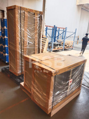 ภาพถ่ายจากหน้างานจัดส่งตู้เอกสารเหล็ก ยี่ห้อ LUCKY จำนวน 2 รุ่น