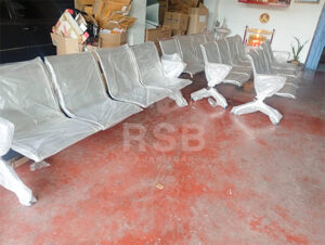 ผลงานติดตั้งจริงเก้าอี้แถวเหล็ก (Steel Public Waiting Chairs) รุ่นยอดนิยม รุ่นนี้ RSB Furniture คัดสเปคเหล็กหนาพิเศษทั้งตัว