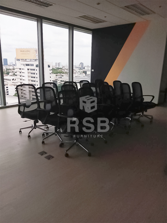พาชมผลงานติดตั้ง เก้าอี้สำนักงานพนักพิงตาข่ายขาเหล็กชุบโครเมียม (Ergonomic Mesh Office Chair)